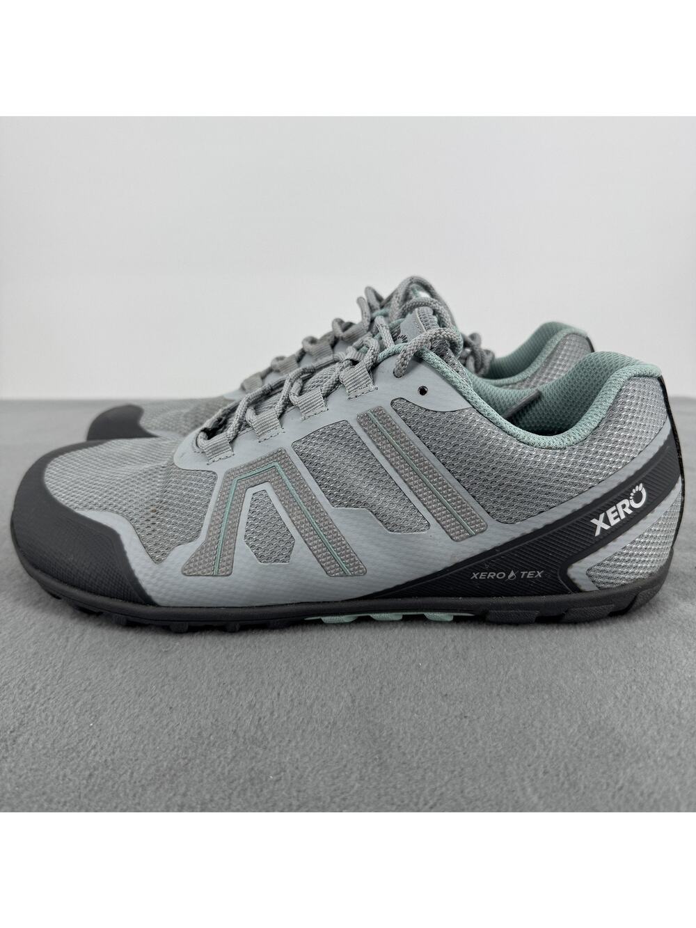 Xero Shoes Mesa Trail WP Womens 11.5 Gray Blue Waterproof Barefoot Hiking